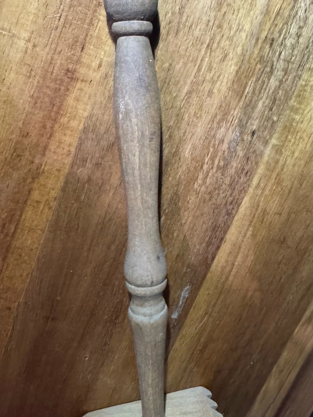 Vintage Wood Meat Tenderizer Mallet, Textured Head, Brown, 11 in